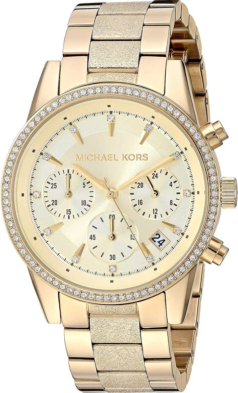 michael kors ritz chronograph watch stainless steel|mk6597.